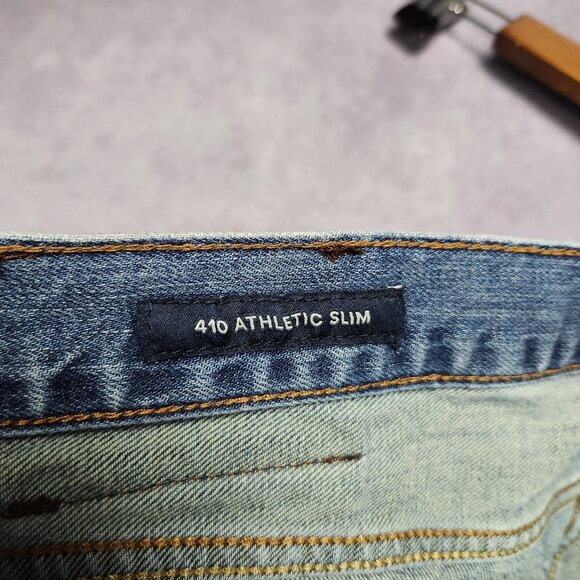 Lucky Brand 410 Athletic Slim Jeans Mens 38x30 Denim Stretch Candiani Casual - Picture 8 of 16